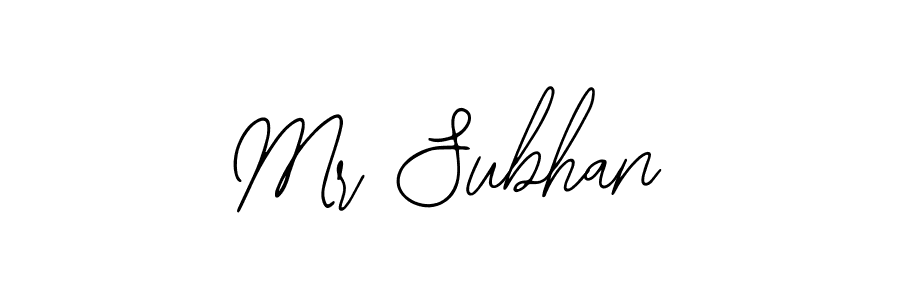 Similarly Bearetta-2O07w is the best handwritten signature design. Signature creator online .You can use it as an online autograph creator for name Mr Subhan. Mr Subhan signature style 12 images and pictures png