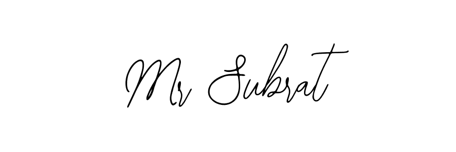 You should practise on your own different ways (Bearetta-2O07w) to write your name (Mr Subrat) in signature. don't let someone else do it for you. Mr Subrat signature style 12 images and pictures png