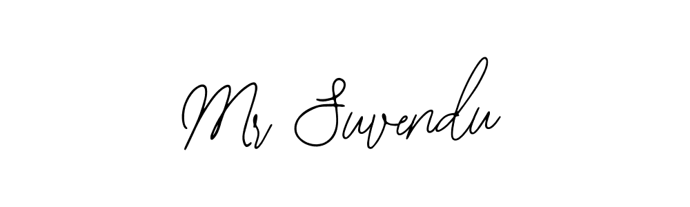 How to make Mr Suvendu name signature. Use Bearetta-2O07w style for creating short signs online. This is the latest handwritten sign. Mr Suvendu signature style 12 images and pictures png