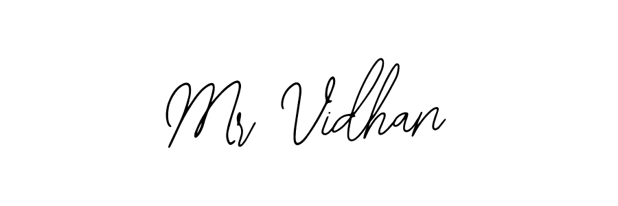 if you are searching for the best signature style for your name Mr Vidhan. so please give up your signature search. here we have designed multiple signature styles  using Bearetta-2O07w. Mr Vidhan signature style 12 images and pictures png