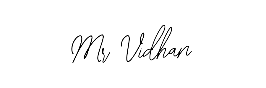 You should practise on your own different ways (Bearetta-2O07w) to write your name (Mr Vidhan) in signature. don't let someone else do it for you. Mr Vidhan signature style 12 images and pictures png