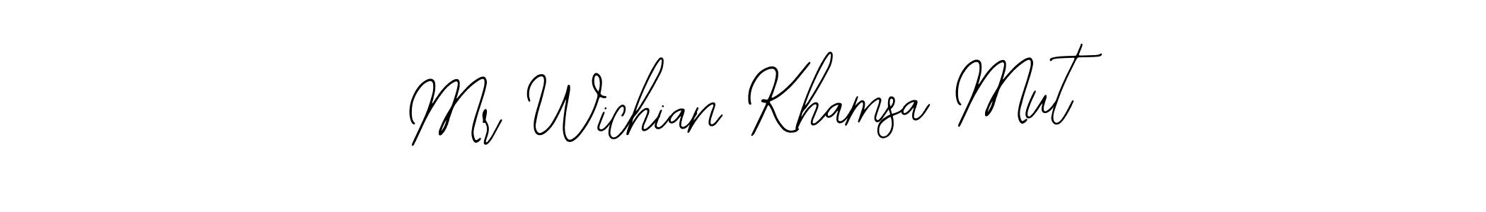 This is the best signature style for the Mr Wichian Khamsa Mut name. Also you like these signature font (Bearetta-2O07w). Mix name signature. Mr Wichian Khamsa Mut signature style 12 images and pictures png
