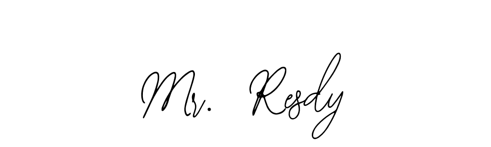 Bearetta-2O07w is a professional signature style that is perfect for those who want to add a touch of class to their signature. It is also a great choice for those who want to make their signature more unique. Get Mr.  Resdy name to fancy signature for free. Mr.  Resdy signature style 12 images and pictures png