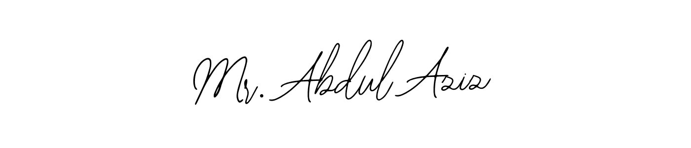 Bearetta-2O07w is a professional signature style that is perfect for those who want to add a touch of class to their signature. It is also a great choice for those who want to make their signature more unique. Get Mr. Abdul Aziz name to fancy signature for free. Mr. Abdul Aziz signature style 12 images and pictures png