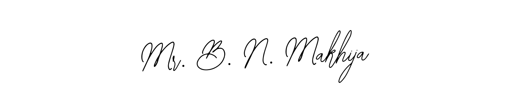 Bearetta-2O07w is a professional signature style that is perfect for those who want to add a touch of class to their signature. It is also a great choice for those who want to make their signature more unique. Get Mr. B. N. Makhija name to fancy signature for free. Mr. B. N. Makhija signature style 12 images and pictures png