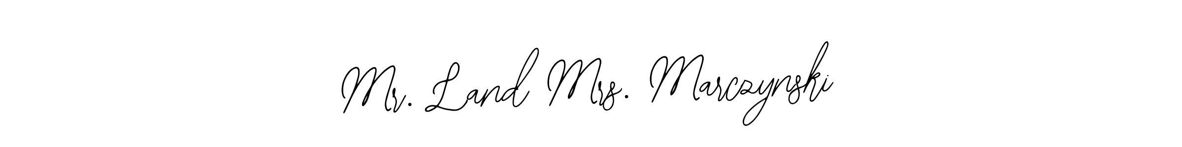 Bearetta-2O07w is a professional signature style that is perfect for those who want to add a touch of class to their signature. It is also a great choice for those who want to make their signature more unique. Get Mr. Land Mrs. Marczynski name to fancy signature for free. Mr. Land Mrs. Marczynski signature style 12 images and pictures png