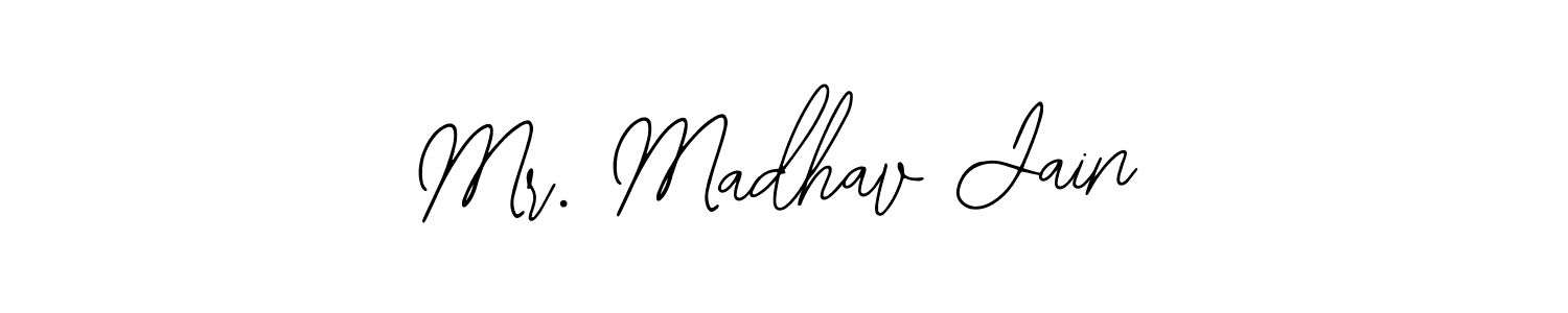 The best way (Bearetta-2O07w) to make a short signature is to pick only two or three words in your name. The name Mr. Madhav Jain include a total of six letters. For converting this name. Mr. Madhav Jain signature style 12 images and pictures png
