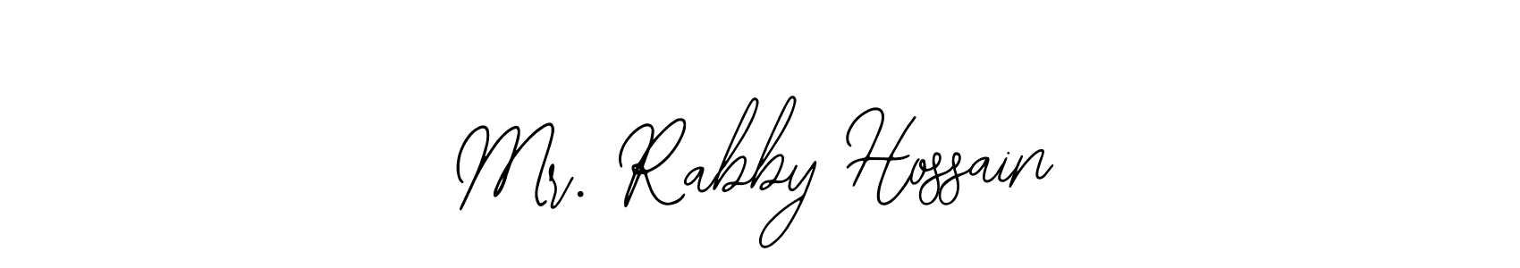 Bearetta-2O07w is a professional signature style that is perfect for those who want to add a touch of class to their signature. It is also a great choice for those who want to make their signature more unique. Get Mr. Rabby Hossain name to fancy signature for free. Mr. Rabby Hossain signature style 12 images and pictures png