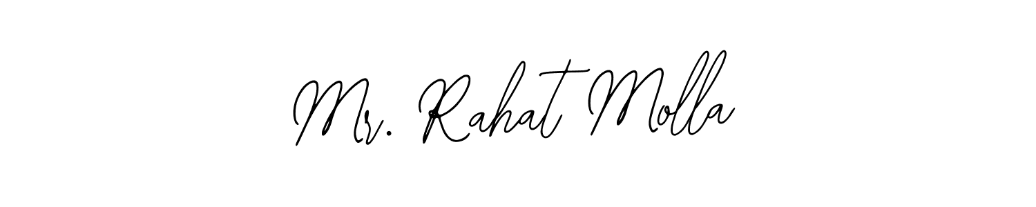 You should practise on your own different ways (Bearetta-2O07w) to write your name (Mr. Rahat Molla) in signature. don't let someone else do it for you. Mr. Rahat Molla signature style 12 images and pictures png