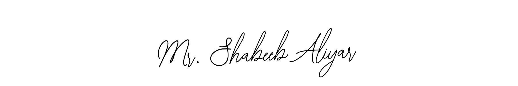 Design your own signature with our free online signature maker. With this signature software, you can create a handwritten (Bearetta-2O07w) signature for name Mr. Shabeeb Aliyar. Mr. Shabeeb Aliyar signature style 12 images and pictures png