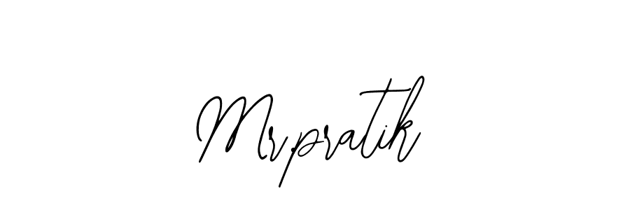 How to make Mr.pratik name signature. Use Bearetta-2O07w style for creating short signs online. This is the latest handwritten sign. Mr.pratik signature style 12 images and pictures png