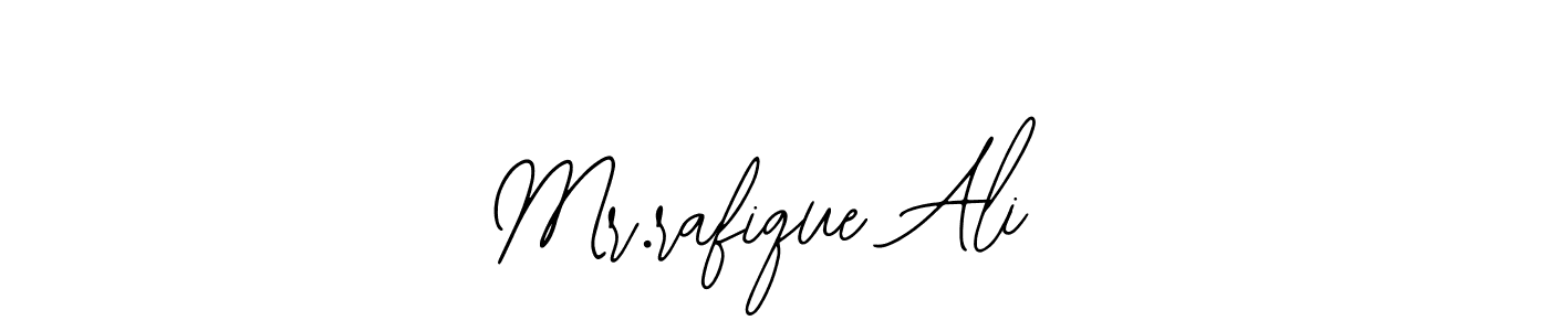 Also You can easily find your signature by using the search form. We will create Mr.rafique Ali name handwritten signature images for you free of cost using Bearetta-2O07w sign style. Mr.rafique Ali signature style 12 images and pictures png