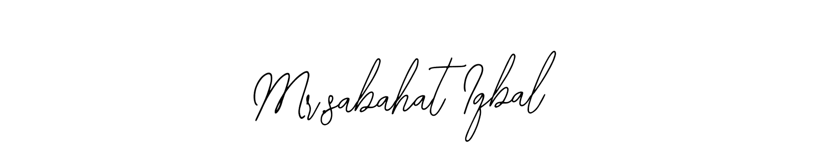 Make a beautiful signature design for name Mr.sabahat Iqbal. Use this online signature maker to create a handwritten signature for free. Mr.sabahat Iqbal signature style 12 images and pictures png