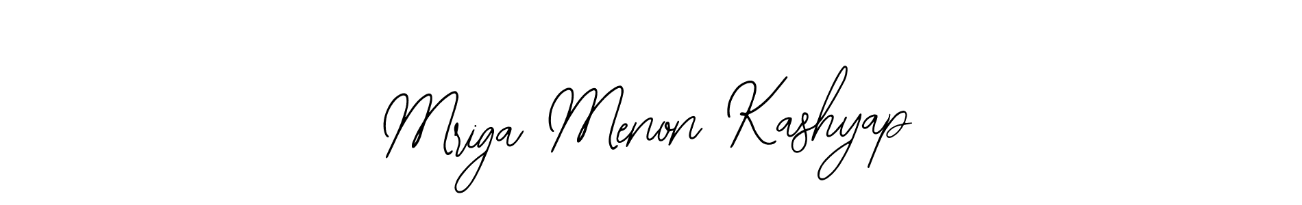 Use a signature maker to create a handwritten signature online. With this signature software, you can design (Bearetta-2O07w) your own signature for name Mriga Menon Kashyap. Mriga Menon Kashyap signature style 12 images and pictures png