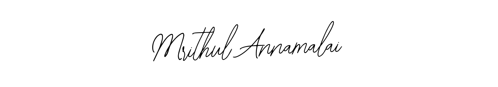 Bearetta-2O07w is a professional signature style that is perfect for those who want to add a touch of class to their signature. It is also a great choice for those who want to make their signature more unique. Get Mrithul Annamalai name to fancy signature for free. Mrithul Annamalai signature style 12 images and pictures png