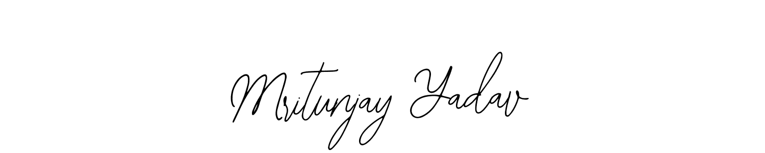 The best way (Bearetta-2O07w) to make a short signature is to pick only two or three words in your name. The name Mritunjay Yadav include a total of six letters. For converting this name. Mritunjay Yadav signature style 12 images and pictures png