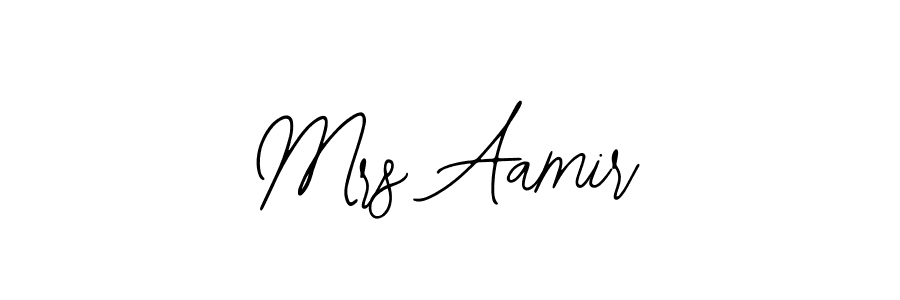 Bearetta-2O07w is a professional signature style that is perfect for those who want to add a touch of class to their signature. It is also a great choice for those who want to make their signature more unique. Get Mrs Aamir name to fancy signature for free. Mrs Aamir signature style 12 images and pictures png