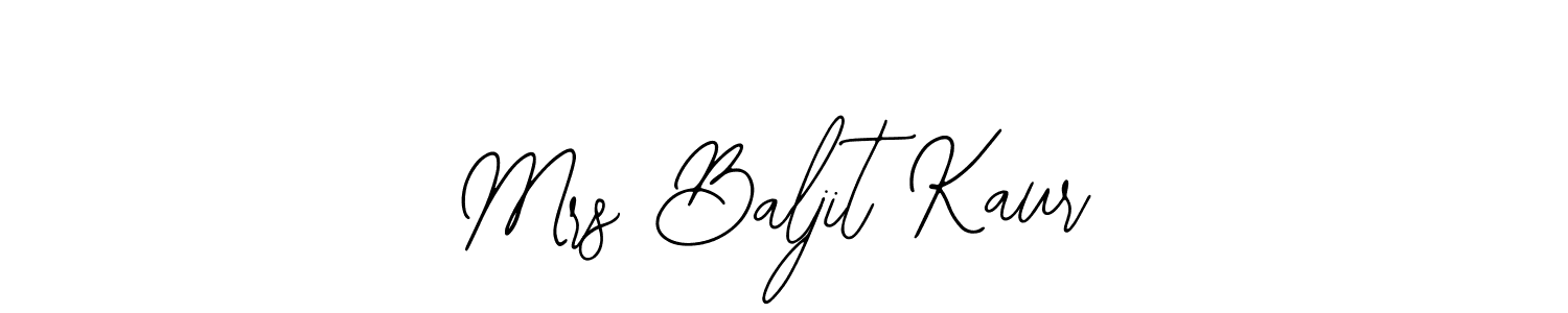 How to make Mrs Baljit Kaur signature? Bearetta-2O07w is a professional autograph style. Create handwritten signature for Mrs Baljit Kaur name. Mrs Baljit Kaur signature style 12 images and pictures png
