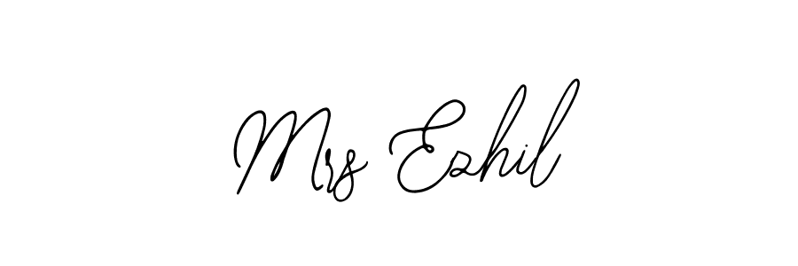 Bearetta-2O07w is a professional signature style that is perfect for those who want to add a touch of class to their signature. It is also a great choice for those who want to make their signature more unique. Get Mrs Ezhil name to fancy signature for free. Mrs Ezhil signature style 12 images and pictures png