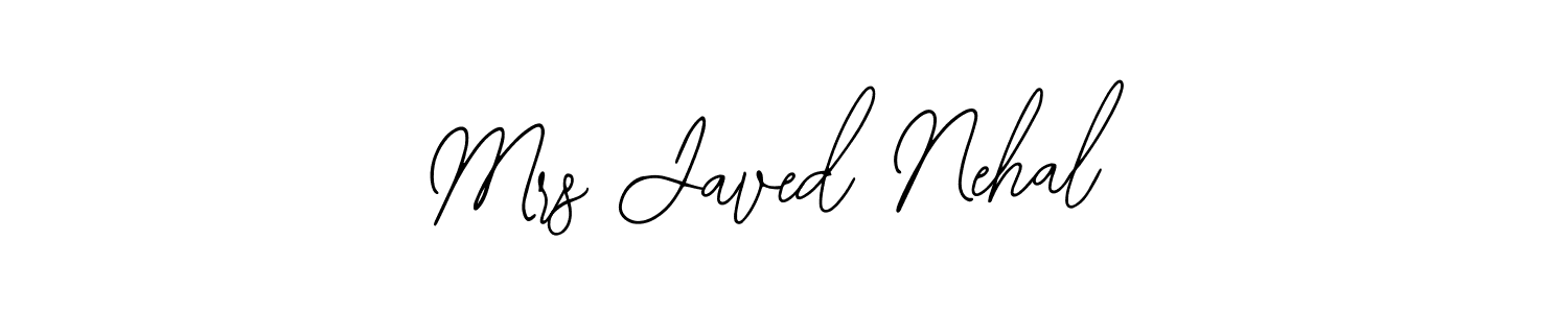 Similarly Bearetta-2O07w is the best handwritten signature design. Signature creator online .You can use it as an online autograph creator for name Mrs Javed Nehal. Mrs Javed Nehal signature style 12 images and pictures png