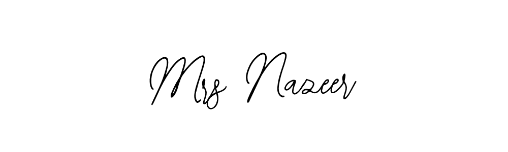 It looks lik you need a new signature style for name Mrs Nazeer. Design unique handwritten (Bearetta-2O07w) signature with our free signature maker in just a few clicks. Mrs Nazeer signature style 12 images and pictures png