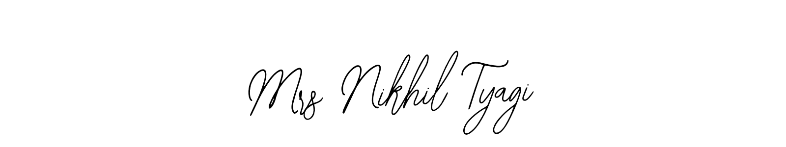 Make a beautiful signature design for name Mrs Nikhil Tyagi. With this signature (Bearetta-2O07w) style, you can create a handwritten signature for free. Mrs Nikhil Tyagi signature style 12 images and pictures png