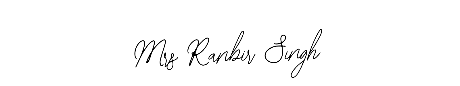 The best way (Bearetta-2O07w) to make a short signature is to pick only two or three words in your name. The name Mrs Ranbir Singh include a total of six letters. For converting this name. Mrs Ranbir Singh signature style 12 images and pictures png