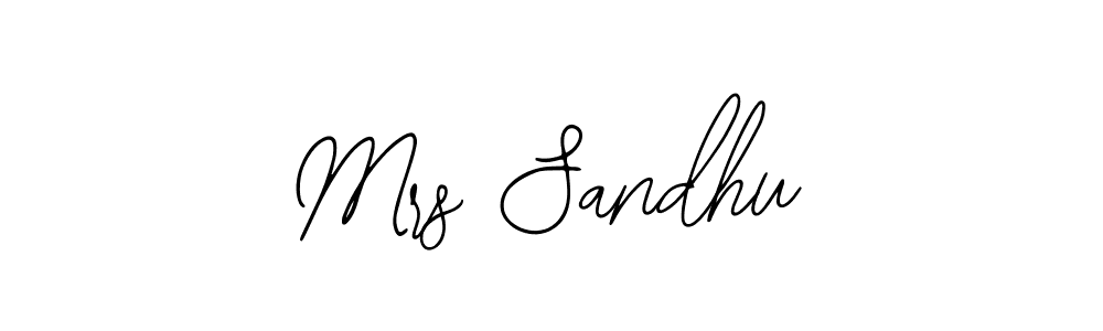 How to make Mrs Sandhu name signature. Use Bearetta-2O07w style for creating short signs online. This is the latest handwritten sign. Mrs Sandhu signature style 12 images and pictures png