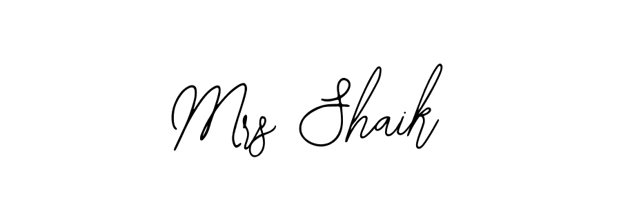 Bearetta-2O07w is a professional signature style that is perfect for those who want to add a touch of class to their signature. It is also a great choice for those who want to make their signature more unique. Get Mrs Shaik name to fancy signature for free. Mrs Shaik signature style 12 images and pictures png