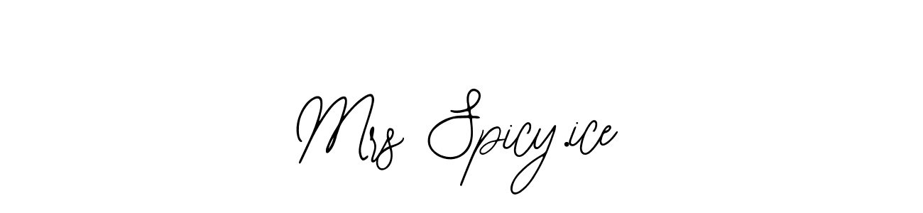 Bearetta-2O07w is a professional signature style that is perfect for those who want to add a touch of class to their signature. It is also a great choice for those who want to make their signature more unique. Get Mrs Spicy.ice name to fancy signature for free. Mrs Spicy.ice signature style 12 images and pictures png