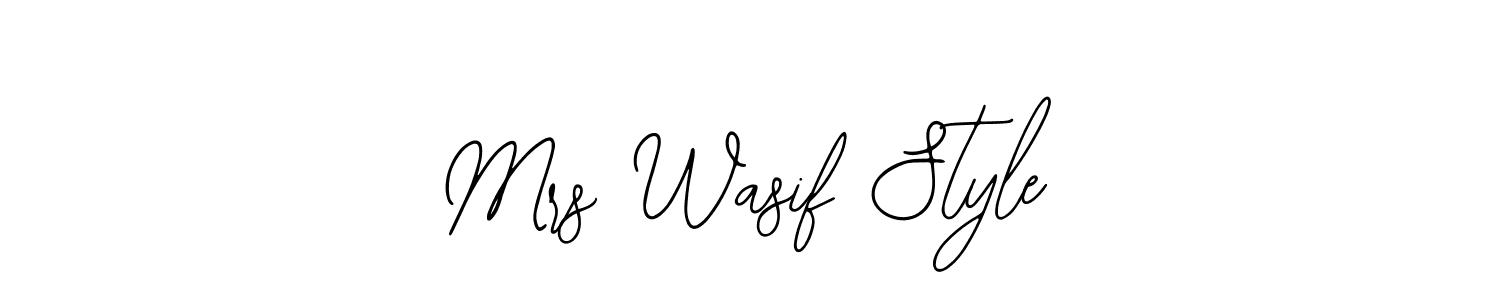 How to Draw Mrs Wasif Style signature style? Bearetta-2O07w is a latest design signature styles for name Mrs Wasif Style. Mrs Wasif Style signature style 12 images and pictures png