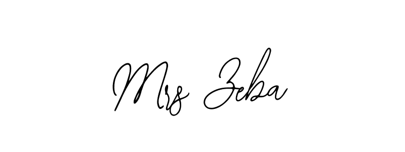 How to make Mrs Zeba signature? Bearetta-2O07w is a professional autograph style. Create handwritten signature for Mrs Zeba name. Mrs Zeba signature style 12 images and pictures png