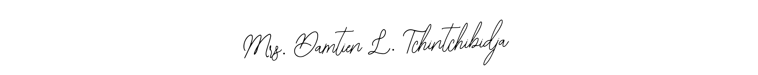 Make a beautiful signature design for name Mrs. Damtien L. Tchintchibidja. Use this online signature maker to create a handwritten signature for free. Mrs. Damtien L. Tchintchibidja signature style 12 images and pictures png