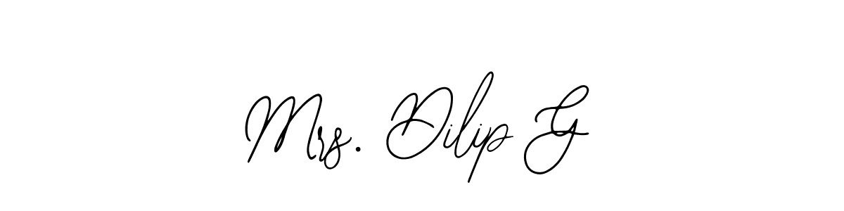 Also You can easily find your signature by using the search form. We will create Mrs. Dilip G name handwritten signature images for you free of cost using Bearetta-2O07w sign style. Mrs. Dilip G signature style 12 images and pictures png