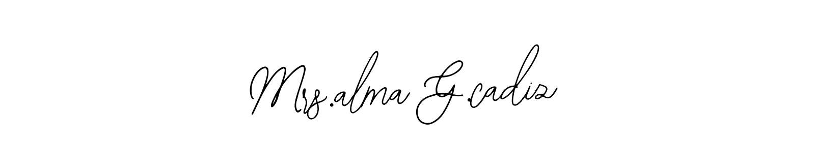 You can use this online signature creator to create a handwritten signature for the name Mrs.alma G.cadiz. This is the best online autograph maker. Mrs.alma G.cadiz signature style 12 images and pictures png