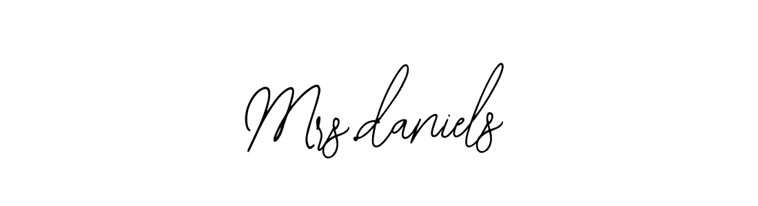 The best way (Bearetta-2O07w) to make a short signature is to pick only two or three words in your name. The name Mrs.daniels include a total of six letters. For converting this name. Mrs.daniels signature style 12 images and pictures png