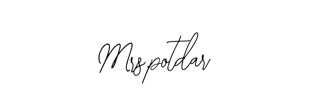 How to make Mrs.potdar signature? Bearetta-2O07w is a professional autograph style. Create handwritten signature for Mrs.potdar name. Mrs.potdar signature style 12 images and pictures png