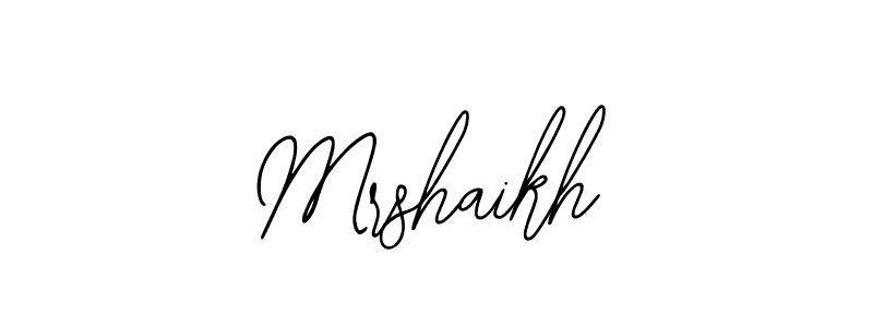 How to make Mrshaikh name signature. Use Bearetta-2O07w style for creating short signs online. This is the latest handwritten sign. Mrshaikh signature style 12 images and pictures png