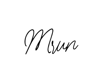 How to make Mrun name signature. Use Bearetta-2O07w style for creating short signs online. This is the latest handwritten sign. Mrun signature style 12 images and pictures png