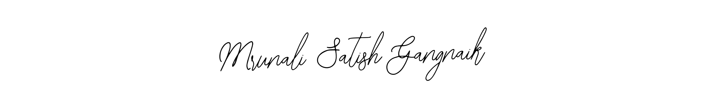 How to make Mrunali Satish Gangnaik name signature. Use Bearetta-2O07w style for creating short signs online. This is the latest handwritten sign. Mrunali Satish Gangnaik signature style 12 images and pictures png