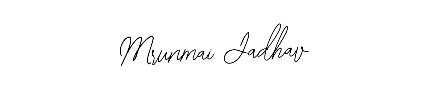 How to make Mrunmai Jadhav name signature. Use Bearetta-2O07w style for creating short signs online. This is the latest handwritten sign. Mrunmai Jadhav signature style 12 images and pictures png