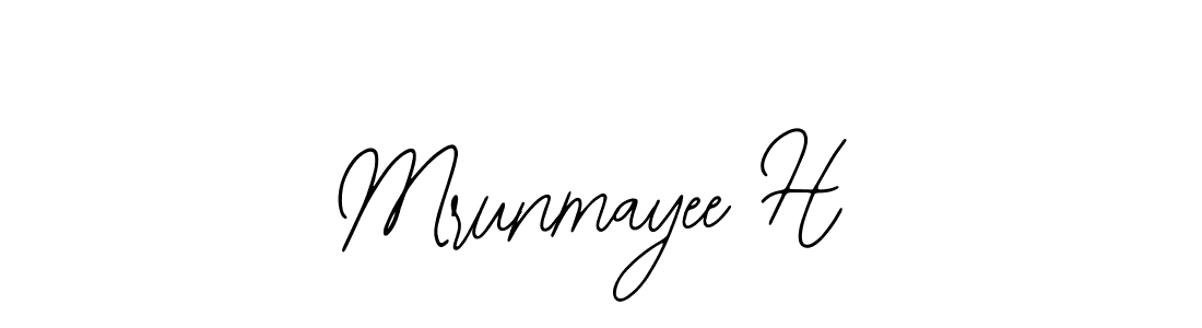 It looks lik you need a new signature style for name Mrunmayee H. Design unique handwritten (Bearetta-2O07w) signature with our free signature maker in just a few clicks. Mrunmayee H signature style 12 images and pictures png