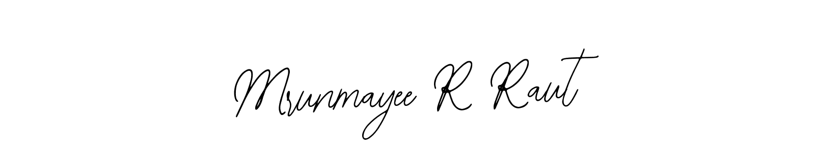 This is the best signature style for the Mrunmayee R Raut name. Also you like these signature font (Bearetta-2O07w). Mix name signature. Mrunmayee R Raut signature style 12 images and pictures png