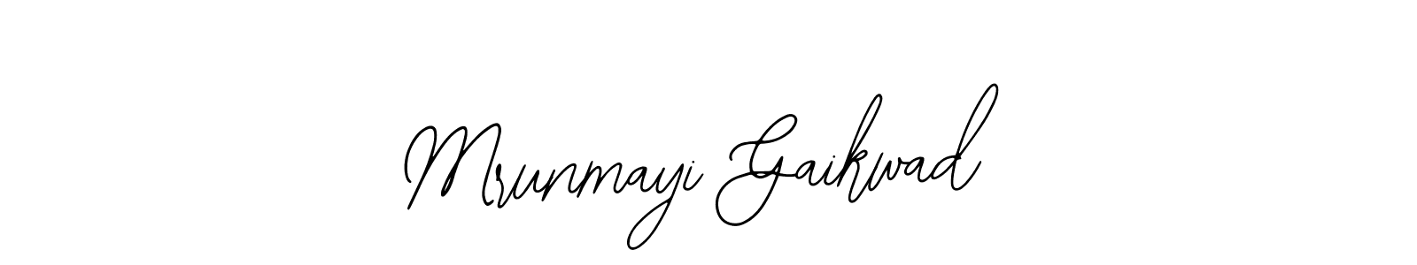 You should practise on your own different ways (Bearetta-2O07w) to write your name (Mrunmayi Gaikwad) in signature. don't let someone else do it for you. Mrunmayi Gaikwad signature style 12 images and pictures png