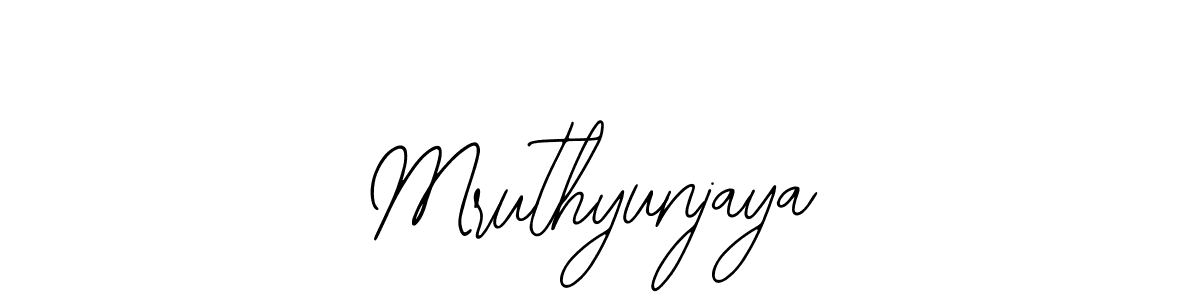 How to make Mruthyunjaya name signature. Use Bearetta-2O07w style for creating short signs online. This is the latest handwritten sign. Mruthyunjaya signature style 12 images and pictures png