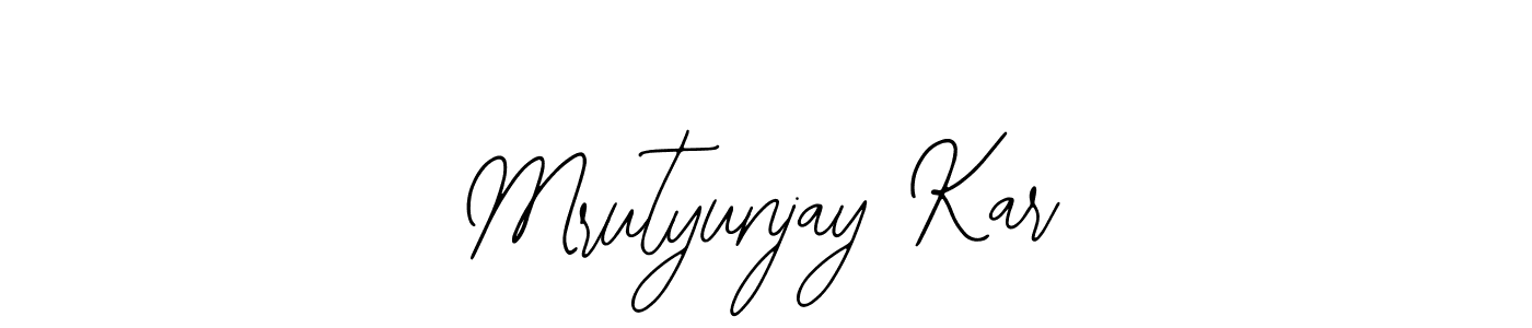 The best way (Bearetta-2O07w) to make a short signature is to pick only two or three words in your name. The name Mrutyunjay Kar include a total of six letters. For converting this name. Mrutyunjay Kar signature style 12 images and pictures png
