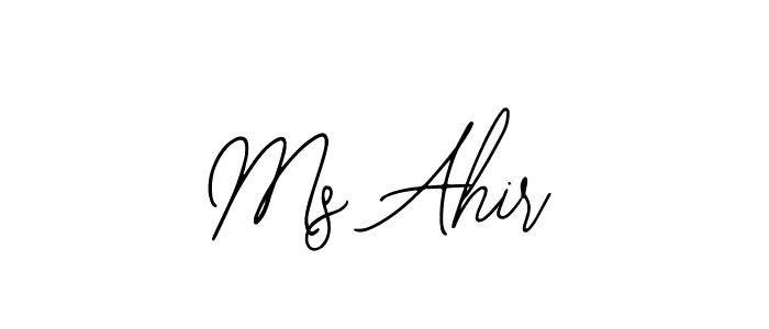 Also You can easily find your signature by using the search form. We will create Ms Ahir name handwritten signature images for you free of cost using Bearetta-2O07w sign style. Ms Ahir signature style 12 images and pictures png