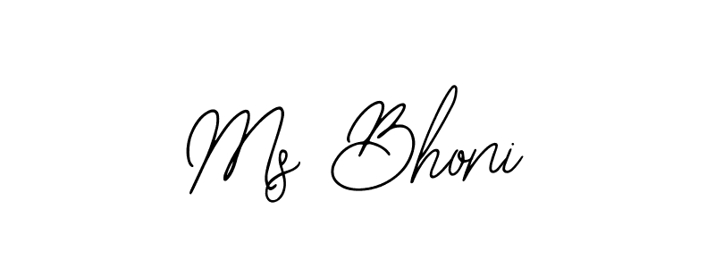 You should practise on your own different ways (Bearetta-2O07w) to write your name (Ms Bhoni) in signature. don't let someone else do it for you. Ms Bhoni signature style 12 images and pictures png