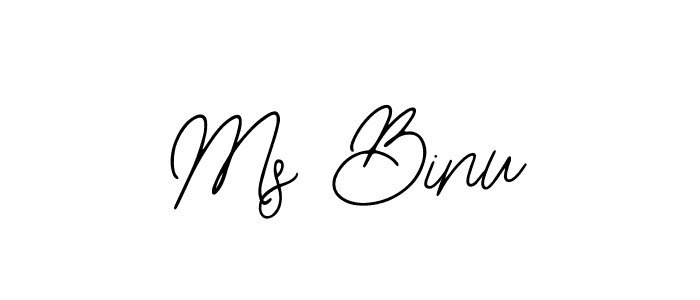 How to make Ms Binu name signature. Use Bearetta-2O07w style for creating short signs online. This is the latest handwritten sign. Ms Binu signature style 12 images and pictures png