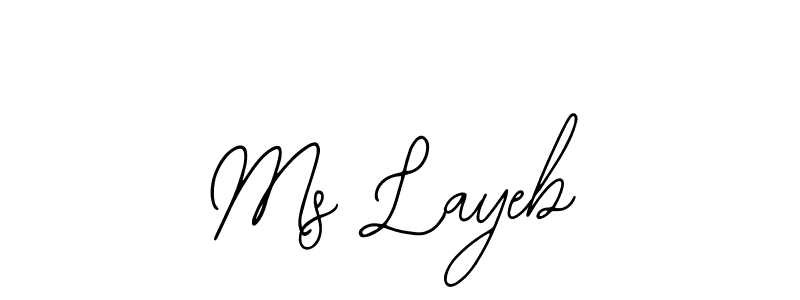 How to make Ms Layeb name signature. Use Bearetta-2O07w style for creating short signs online. This is the latest handwritten sign. Ms Layeb signature style 12 images and pictures png